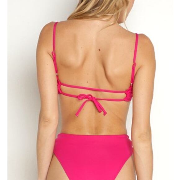 L*Space Ringo Bikini Top in Bougainvillea Pink Size Small NWT Adjustable - Picture 2 of 6